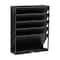Mind Reader 5-Tier Vertical File Storage, Desktop Organizer, Wall Mount, Office, Plastic, Black